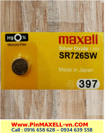 Pin Maxell SR726SW _Pin 397; Pin Maxell SR726SW 397 Silver Oxide 1.55v chính hãng _Cells In Japan